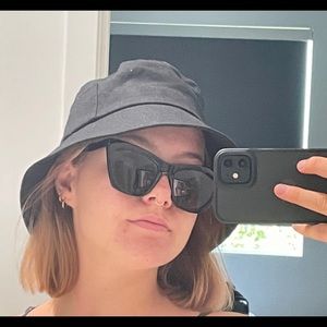 Black lack of color wave bucket hat!